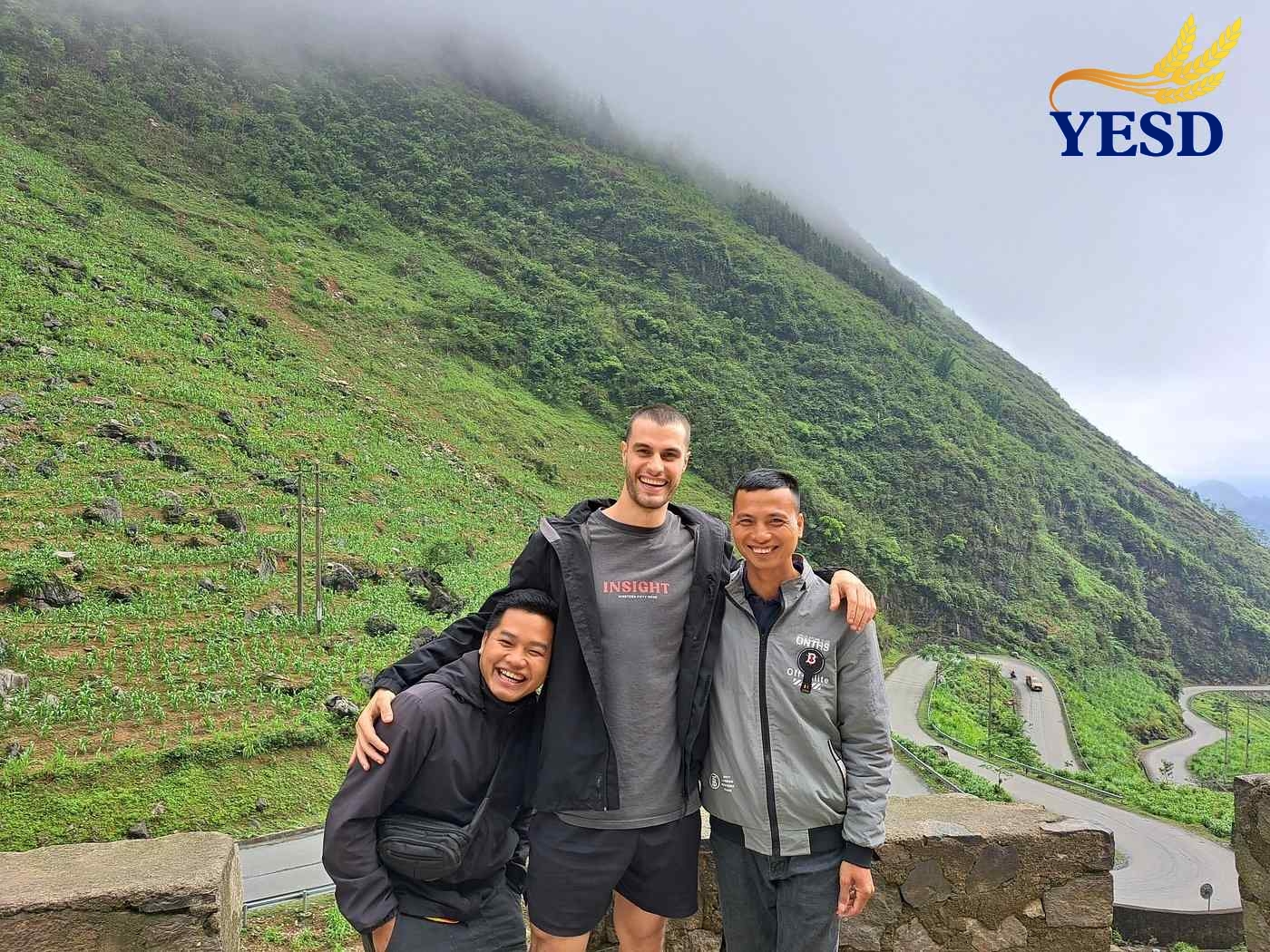 Travelers exploring the Ha Giang Loop on a Vietnam Tour from Singapore